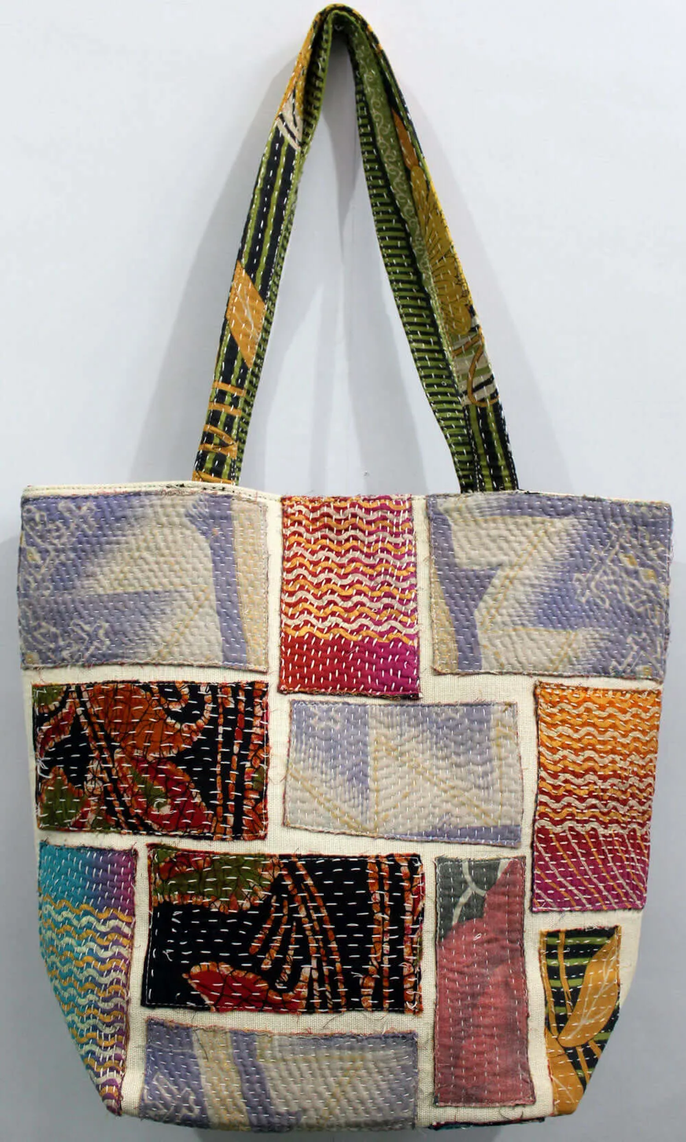 Patchwork  Kantha Designer Tote Bag Hand Stitch Shopping Bag