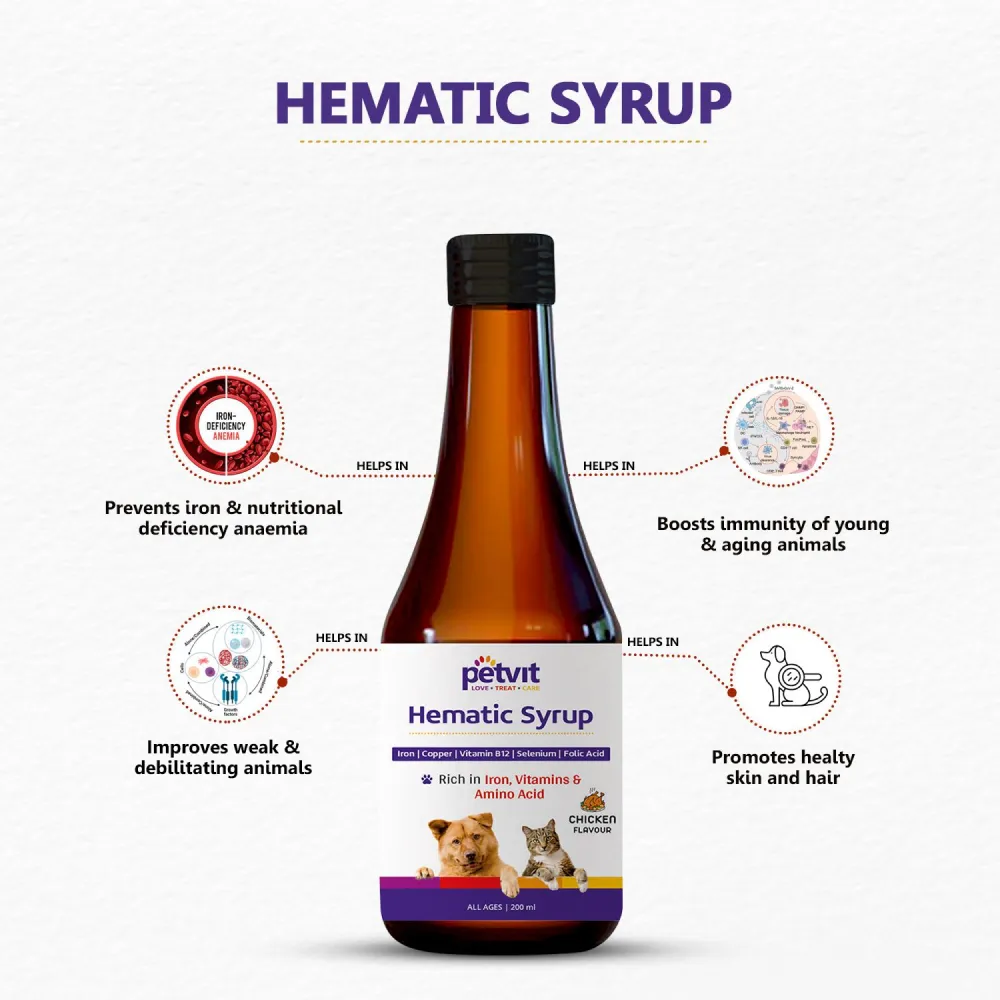 Petvit Hematic Syrup for Dogs and Cats