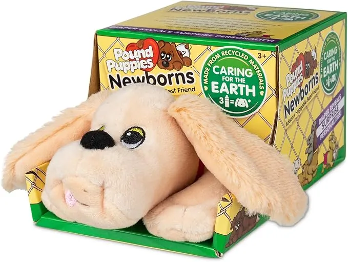 Pound Puppies Newborns Tan Sleepy