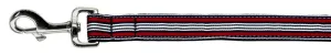 Preppy Stripes Nylon Ribbon Collars Red-White 1 wide 6ft Lsh