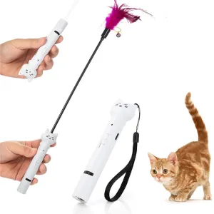 QPets 4 in 1 Interactive LED Laser Toy for Cats