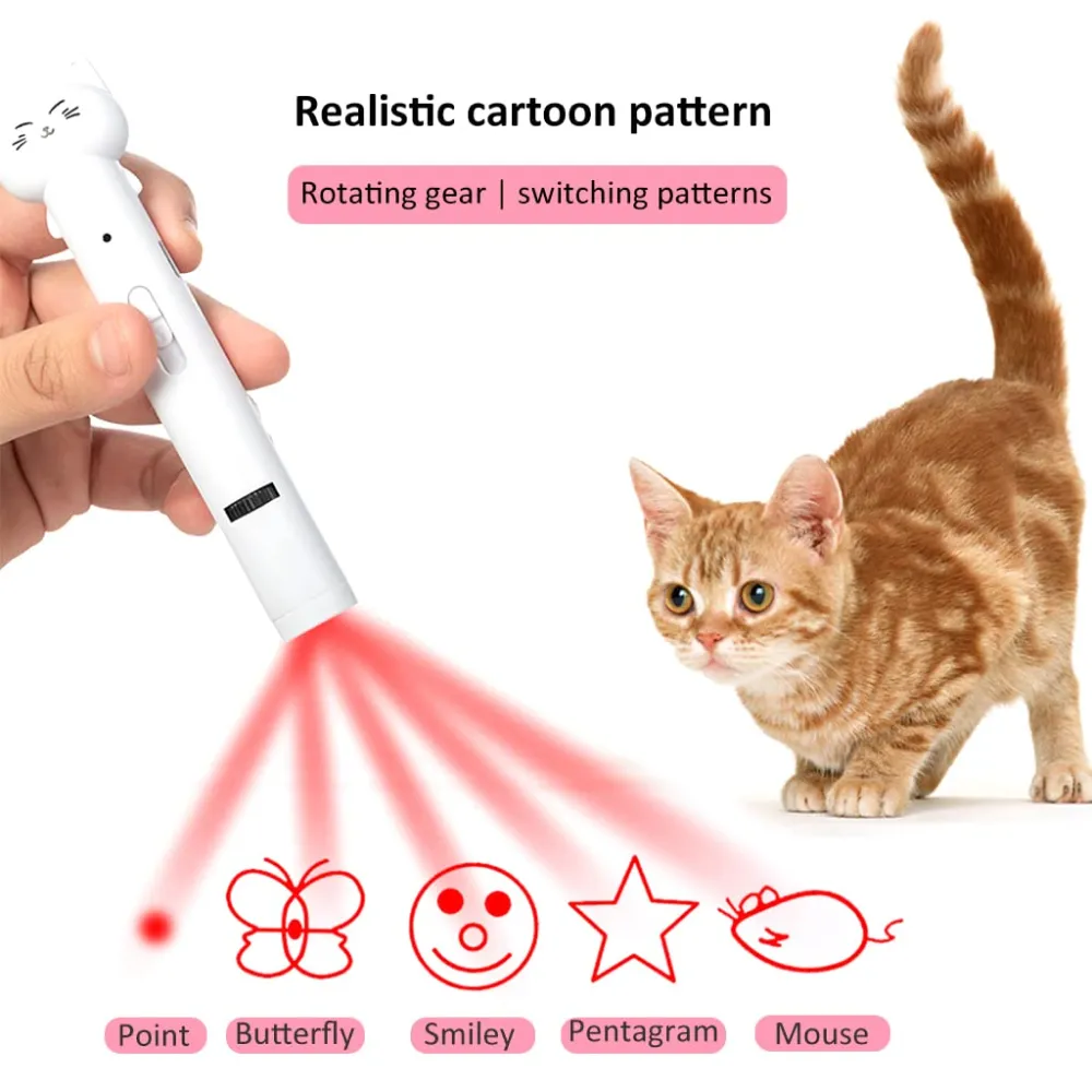 QPets 4 in 1 Interactive LED Laser Toy for Cats