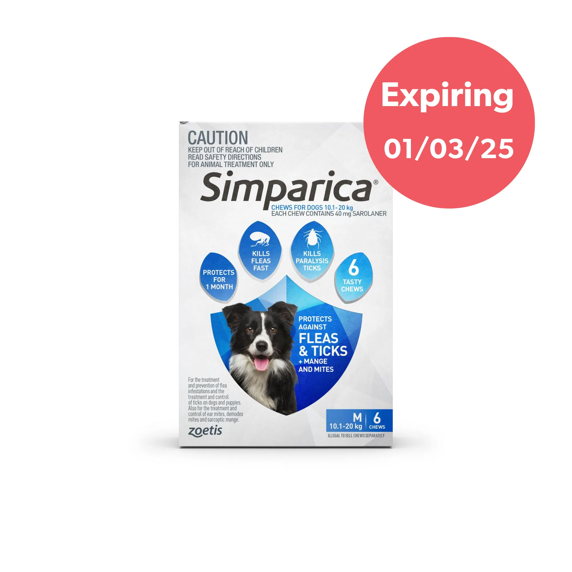 Simparica Medium Dog Chews 10.1-20kg