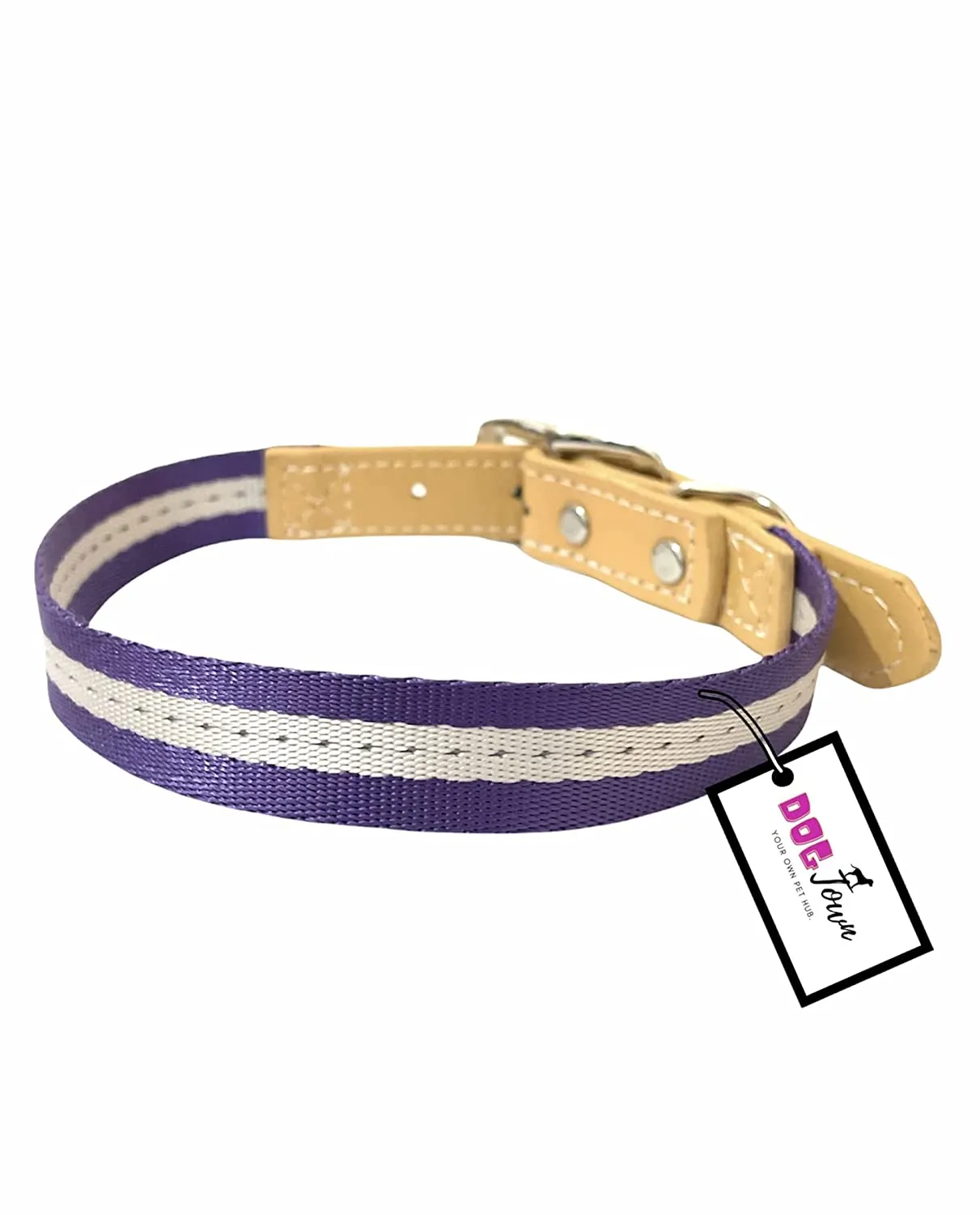 Soft Nylon Collar with Strip Pattern for Dogs & Kitten (Color May Vary)