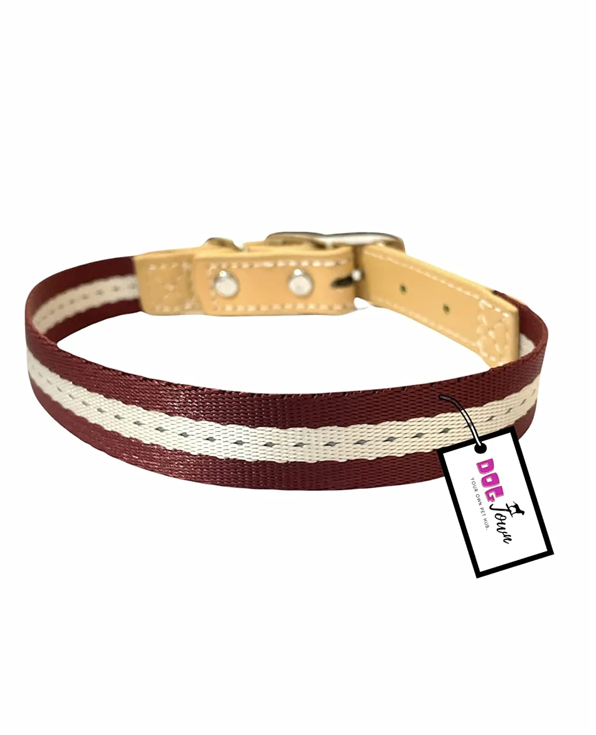 Soft Nylon Collar with Strip Pattern for Dogs & Kitten (Color May Vary)