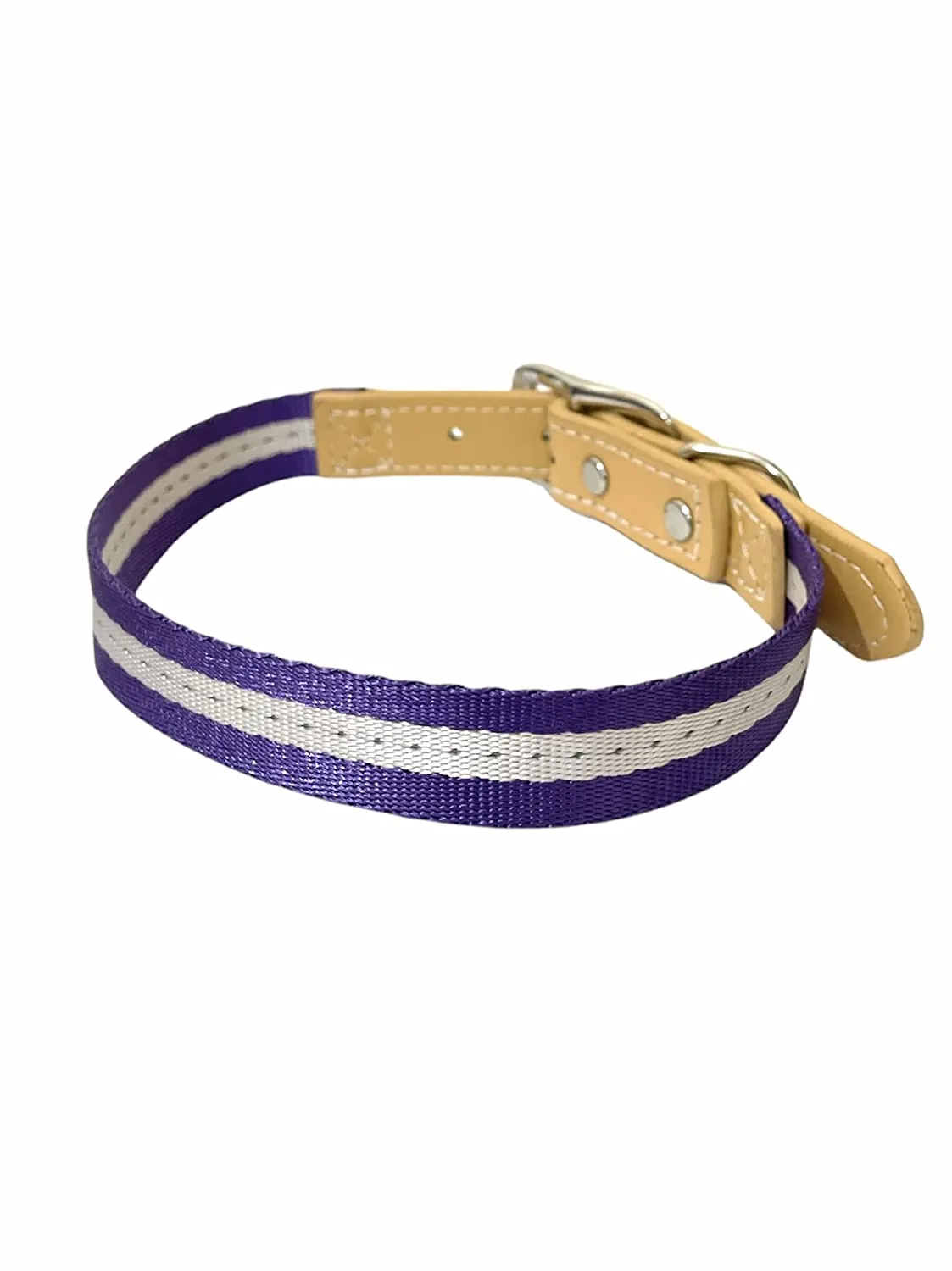 Soft Nylon Collar with Strip Pattern for Dogs & Kitten (Color May Vary)