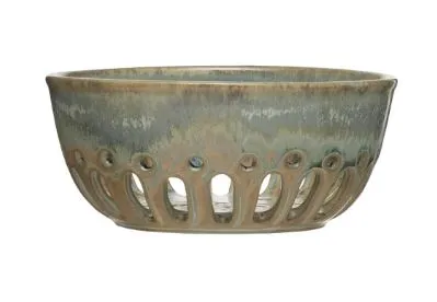 Stoneware Berry Bowl with Glaze